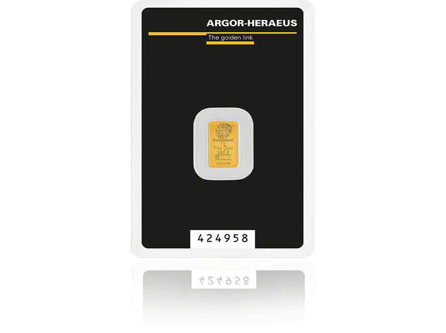 1 gram Gold Bar - Argor-Heraeus Zlata palica 1 g – Argor‑Heraeus - slika 1