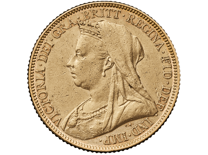 Zlati kovanec 1 funt – 1893–1901 (Velika Britanija) Zlati kovanec 1 funt – 1893–1901 (Velika Britanija) - slika 1