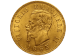 Zlati kovanec 10 Lire – Vittorio Emanuele II (Italija) - slika 2