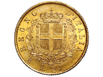 Zlati kovanec 20 Lire – Vittorio Emanuele II (Italija)