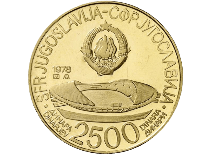 Zlati kovanec 2500 dinarjev – 8. Sredozemske igre (Jugoslavija)-1 Zlati kovanec 2500 dinarjev – 8. Sredozemske igre (Jugoslavija) - slika 1