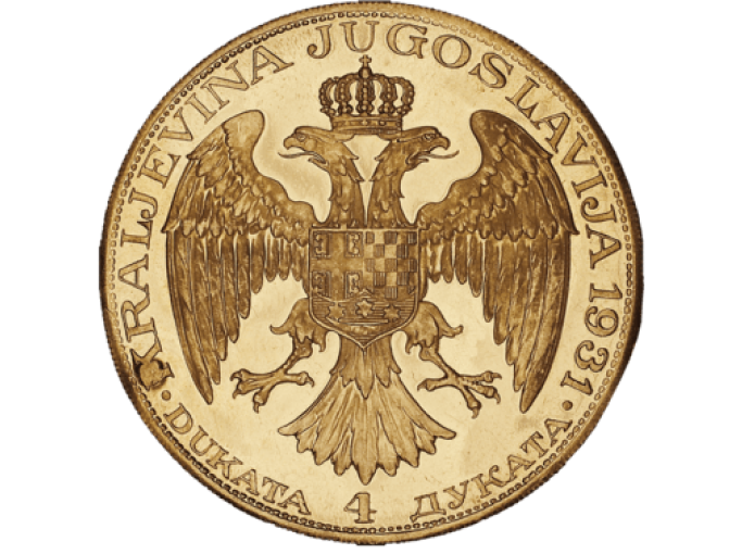 Zlati kovanec 4 dukati – Jugoslavija-1 Zlati kovanec 4 dukati – Jugoslavija - slika 1