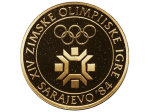 Zlati kovanec 5000 dinarjev – XIV Zimske olimpijske igre Sarajevo 1984 (emblem)