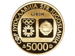 Zlati kovanec 5000 dinarjev – XIV Zimske olimpijske igre Sarajevo 1984 (emblem) - slika 2