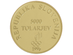 Zlati kovanec – 100 let modernih olimpijskih iger (Slovenija, 1996) - slika 2
